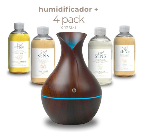  Kit 4 Esencias Al Agua Para Humidificador Sixsense 125mlc/u