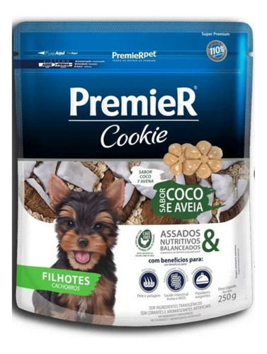 Snack Perro Premier Cachorro Raza Pequeña Coco Y Avena 250gr