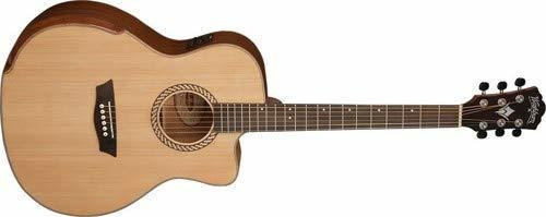 Washburn Guitarra Acustica Electrica De 12 Cuerdas Natural W