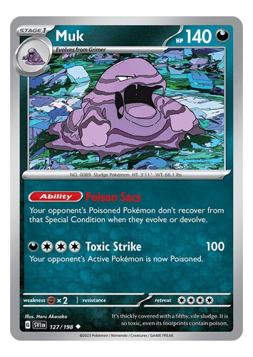 Cartas Pokemon Muk 127/198 Scarlet & Violet Svi