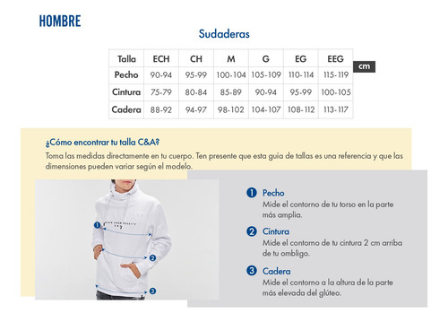 Sudadera Cerrada De Hombre C&a (3011561)