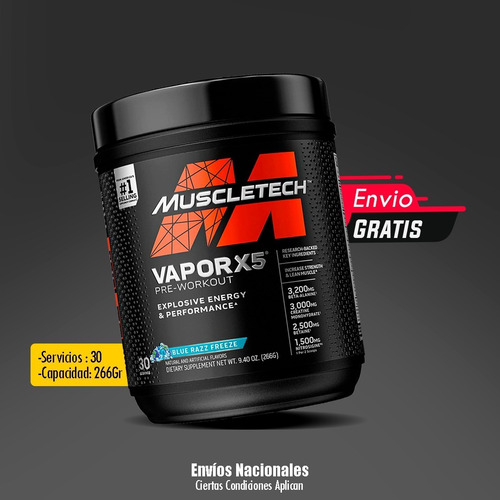 Imagen 2 de 6 de Vapor X5 Pre Workout Muscletech