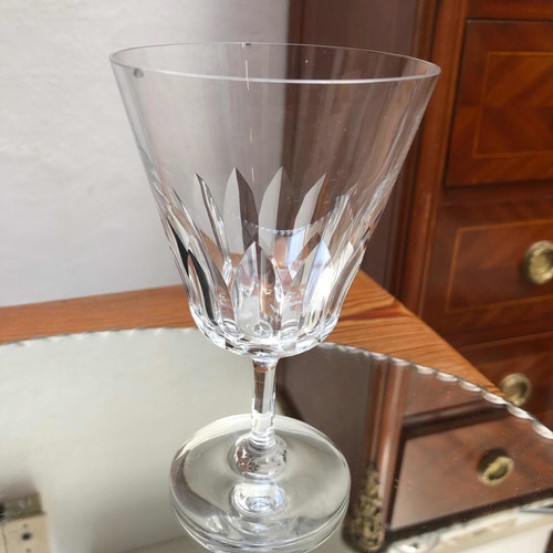 Copa De Vino Cristal Tallado Baccarat Francia Con Detalle