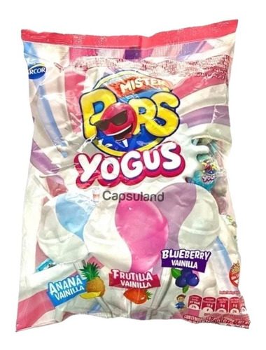 Chupetines Arcor Mr. Pops Yogus Frutales Srj 50 Unidades