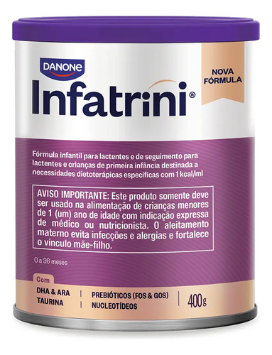 Fórmula Infantil Infatrini 400g Danone Neutro 1 Unidade