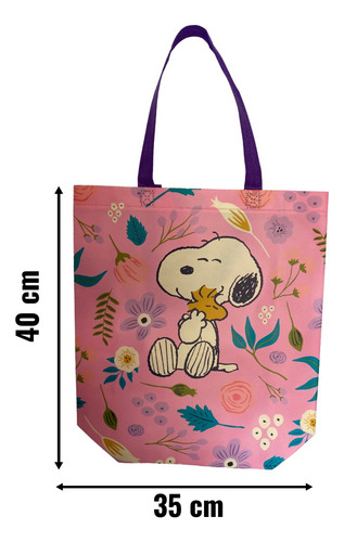 Pack De 6 Bolsas Ecológicas Snoopy Reutilizables Amarillo Snoopy