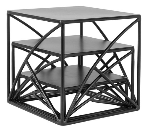 Elevadores De Metal Negro Mate Para Cupcakes Y Postres
