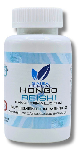 Hongo Reishi Orgánico Puro Con 120 Cápsulas Saisa Herbal Sabor Sin Sabor