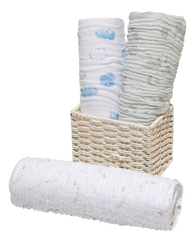Cueiro Soft Swaddle Bamboo Mami Com 3 Unidades 120cm X 120cm