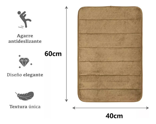 Tapete De Banheiro Decorativo Ultra Impermeável De 60x40cm