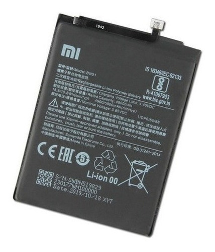 Bateria Original Xiaomi Redmi 8 8a Modelo Bn51 Noes Generica
