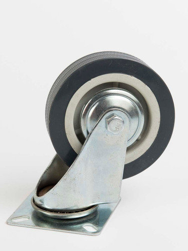 Rueda Goma 100 Mm Giratoria Mueble Reforzada Carro Casa