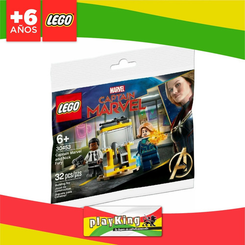 Imagen 5 de 9 de Lego Marvel 30453 Captain Marvel Y Nick Fury Bolsa Playking