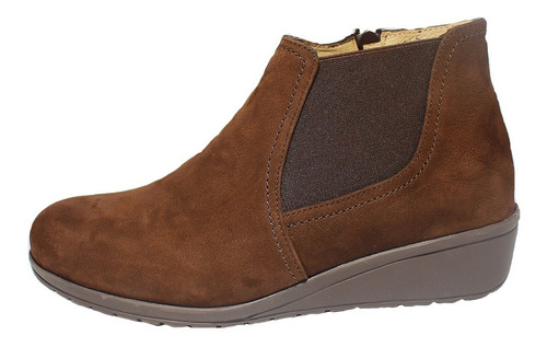 Botas Dama Capricho Casual Ligero Cómodo Gamuza Cafe G