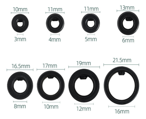 Collar De Broca De Acero Con Tope De Profundidad, 8 Piezas,