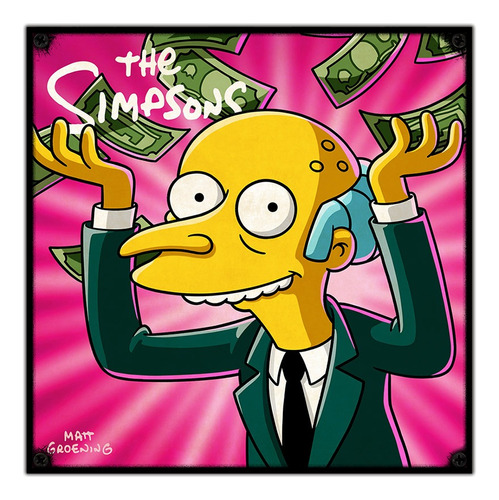 #66 - Cuadro Vintage 30 X 30 Cm / The Simpson Sr. Burns