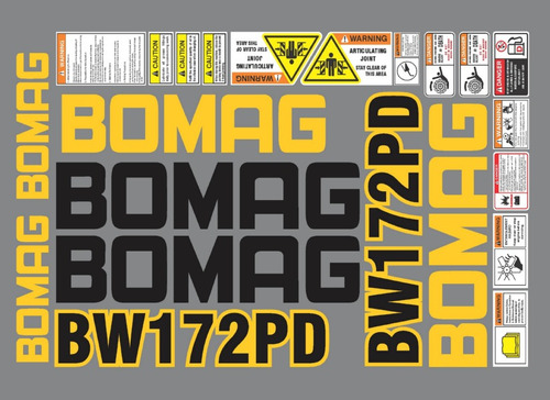 Calcomanías Para Bomag Bw172pd Con Preventivos Originales