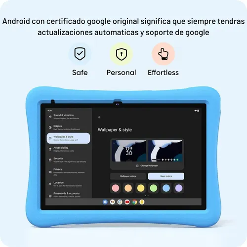 Tablet 7 Pulg Para Niños Con Funda Silicona Sistema Android Azul
