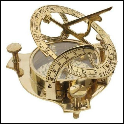 Brujula De Reloj De Sol Esfera De Sol De Laton Macizo