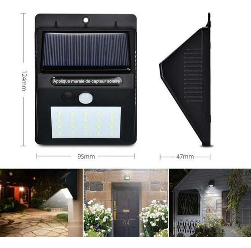 Foco Solar Con Sensor De Movimiento Para Exterior - Mgo