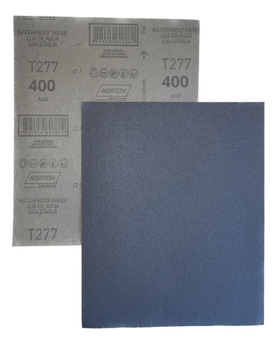 Kit 50 Unidades Lixas Folha D`água T277 Gr400 - Norton Quantidade De Cascalhos 400