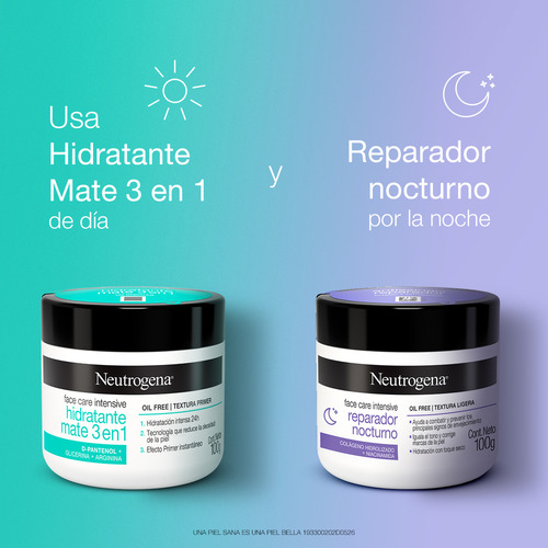 Crema Hidratante Facial Reparador Nocturno Neutrogena 100g Todo Tipo De Piel Noche