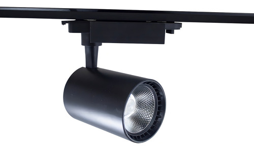 Lampara De Riel Dirigible Led 15w Kit 4 Pza Negra Luz Neutra Color Negro