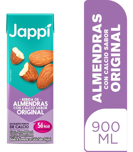 Jappi Almendras Natural 900 Ml - mL a $16