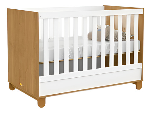 Cuna Madera New Zupi Blanca/caramelo - Kidscool