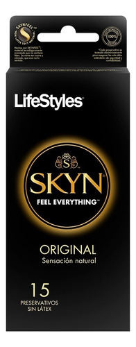 Preservativo Lifestyles Skyn Original De 15 Unidades