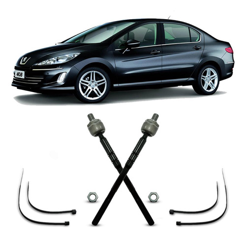 2 Barra Axial Suspensão Dianteira Peugeot 408 2010 Até 2014