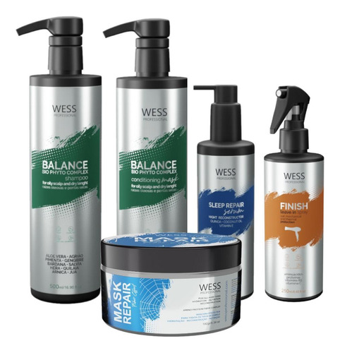 Wess Balance Sh+cd 500ml+mask 180g+sleep 250ml+finish 250ml