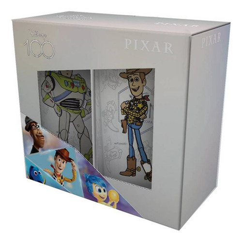 Juego De Vasos Libbey De Vidrio 230 Ml Toy Story 2 Piezas