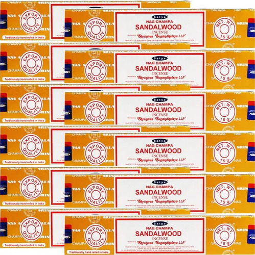 Nag Champa Satya Incienso Sándalo Importado Cajita X 15gr