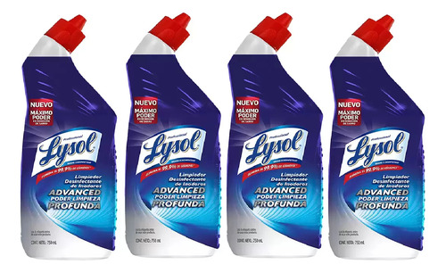 Lysol Advanced Limpiador Desinfectante Para Inodoro 4pzs Msi