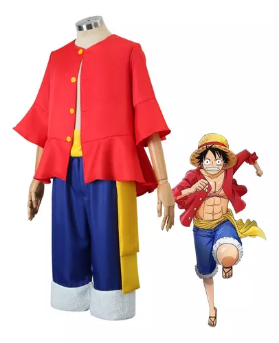 Camisa Camiseta Traje Uniforme Monkey D Luffy One Piece 3d1