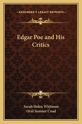 Libro Edgar Poe And His Critics - Whitman, Sarah Helen