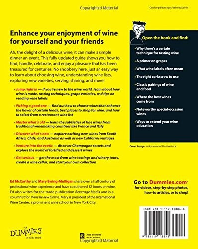 Book : Wine For Dummies - Ed Mccarthy - Mary Ewing-mulligan