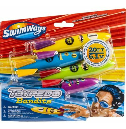 Swimways Set 4 Cohetes Sumergibles Int 88015 Toypedo Bandits