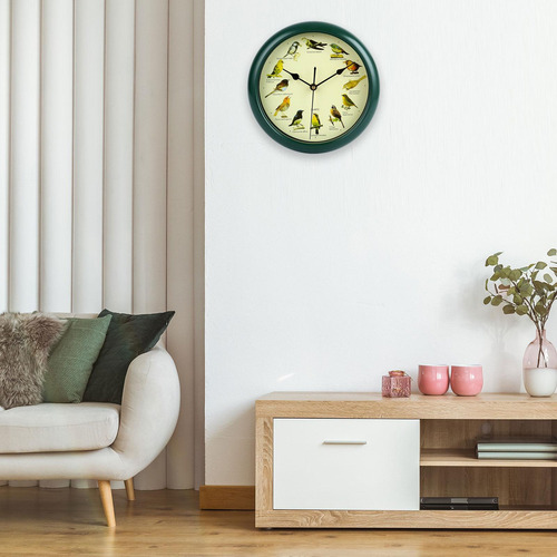 // Reloj Colgante De Pared Con Música De Pájaros De 25cm,