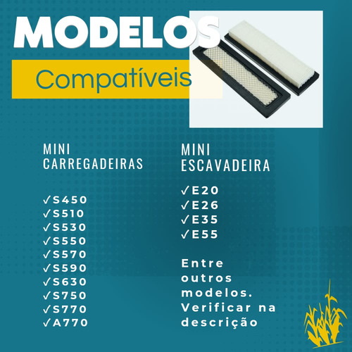 Filtro Ar Condicionado Bobcat 7176099 S540 S510 S530 S595