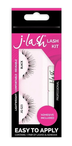 J Lash - Kit De Pestañas Postizas Con Mini Pegamento Jg-523