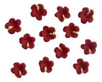 Comprar Flores Rojas Adorno Tropical Pasta Azúcar Comestibles X12un