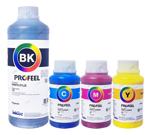Tinta H5971 Pigmentada Inktec Pro X 1litro Bk + Cmy(250ml)