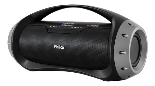 Caixa De Som Philco Extreme Portátil Bluetooth Preta Bivolt