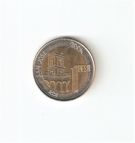 Monedas Argentinas: 1 Peso 2001 J. J. De Urquiza Cj#6.7.1 Sc