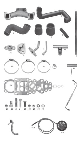 Kit Turbinamento T3 D10 D20 Veraneio Bonanza Q20b S/ Turbo