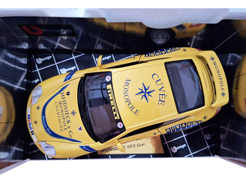 Vehículo Porsche Gt3 Cup Bburago Escala 1:18 Gold Collection (Usado)
