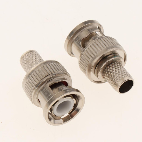 Conector Bnc Macho Engarzado 5 Piezas