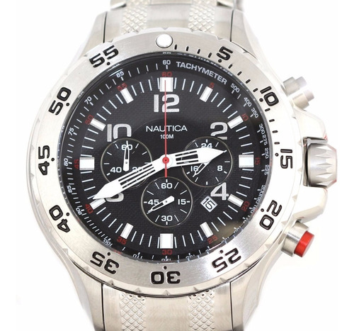 Reloj Nautica Acero Inoxidable Hombre Nst 19508g Original